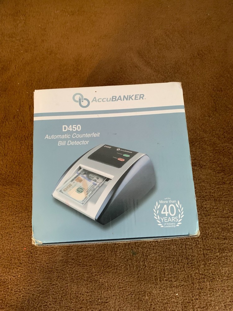 AccuBANKER D450 Automatic Counterfeit Bill Detector New