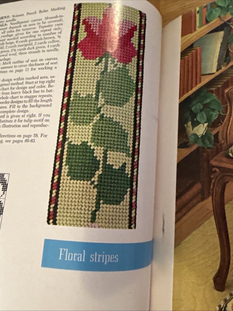 1967 McCall’s Needlepoint Step-by-Step Beginner Guide 42 Designs To Make