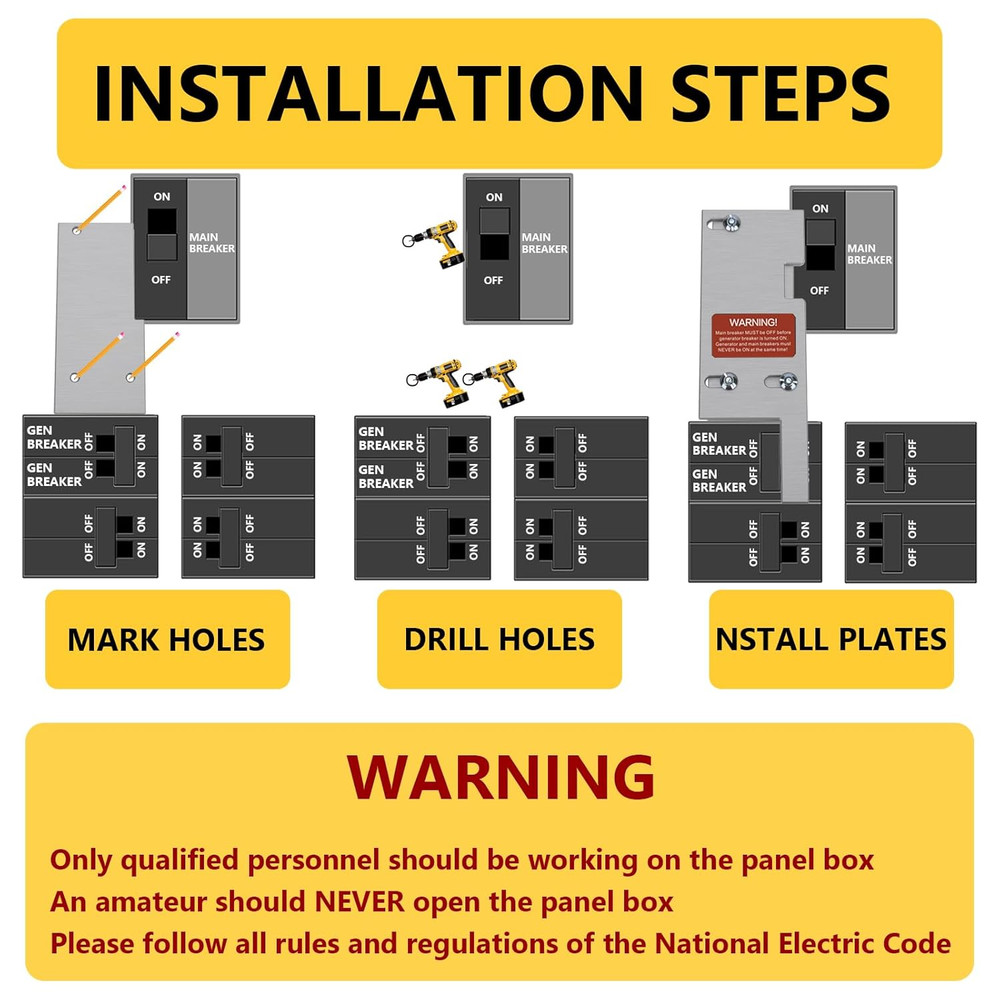 Generator Interlock Kit Compatibles with General Electric Vertical Main 150 or 2