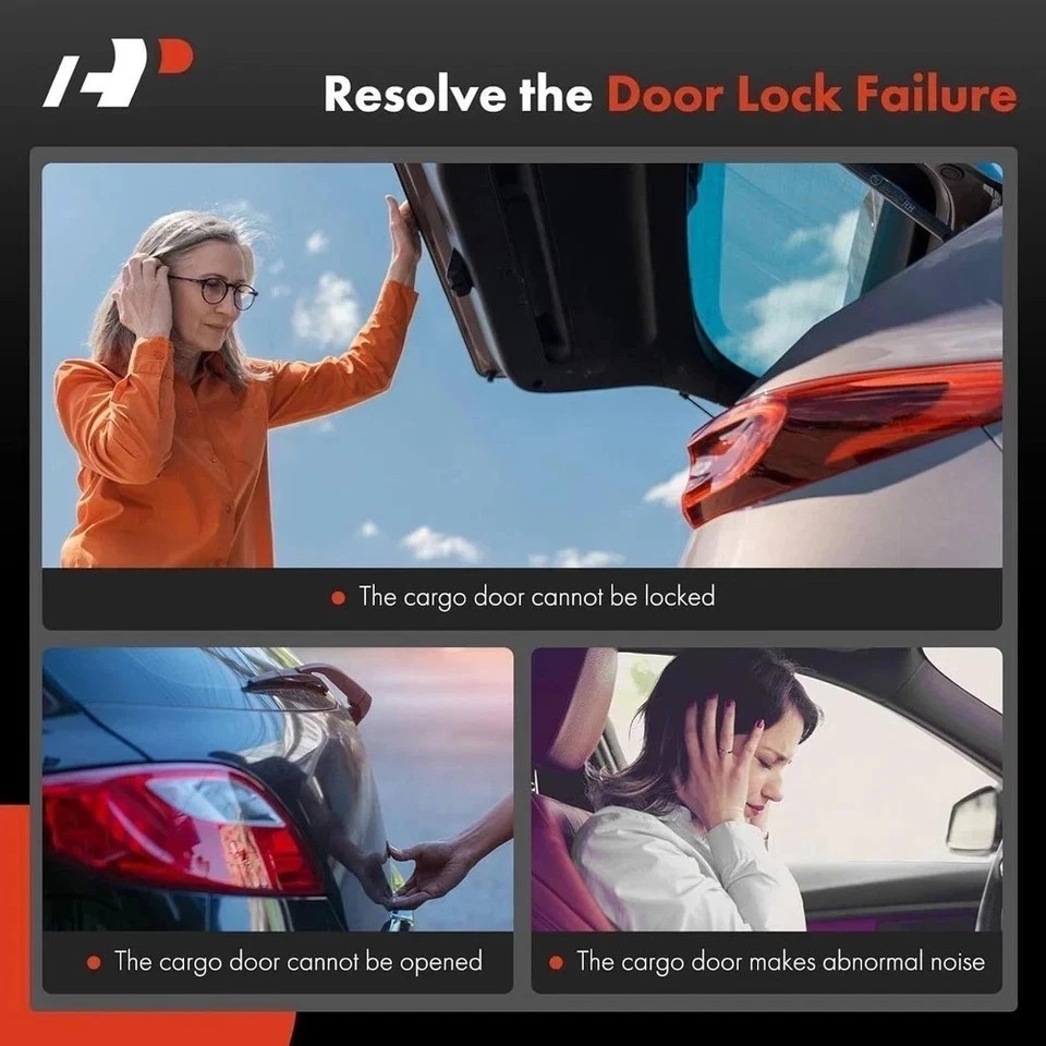 Rear Cargo Door Latch with Handle Compatible with Ford E-150 E-250 E-350