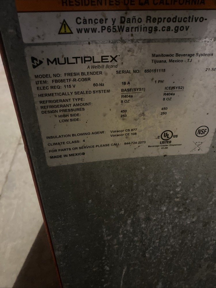 Pre-Owned Fresh Blends Self Serve Beverage Machine by Multiplex