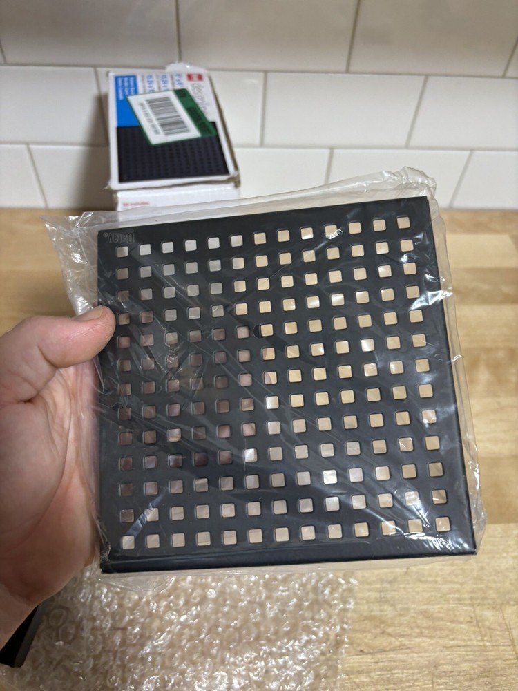 Oatey Designline Shower Drain w/ Square Pattern Drain 6"x6" MISSING ONE PART