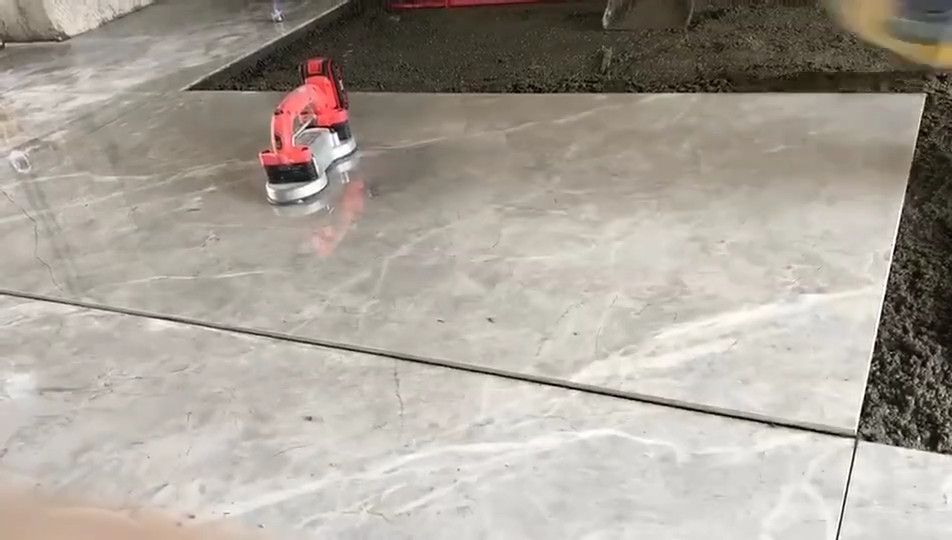 Automatic Tile Machine Tiles Vibrator Floor Vibrator Leveling Tool w/ 2 Battery