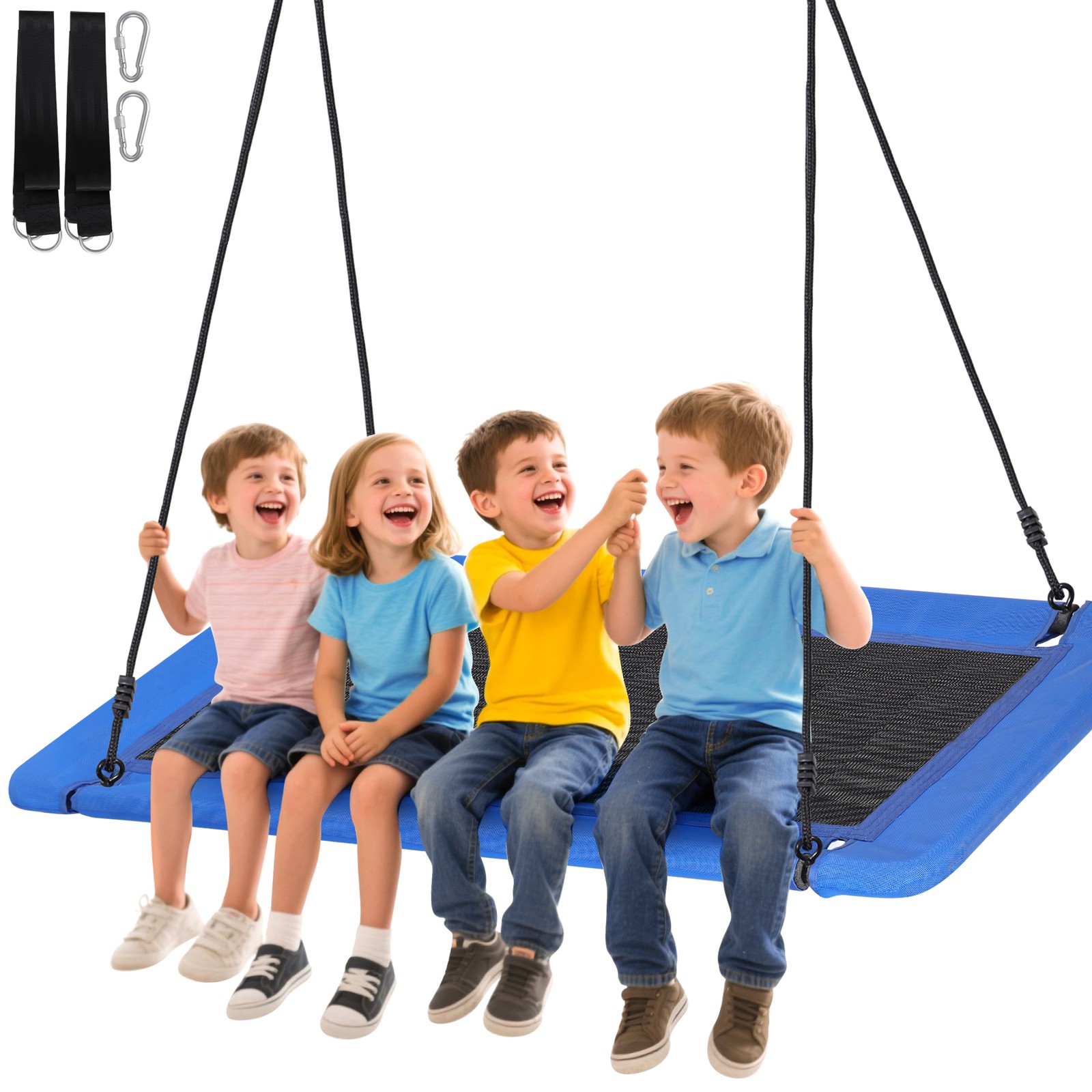 60" Extra Large Rectangle Tree Swing 660lb Waterproof Platform for Kids & Adults