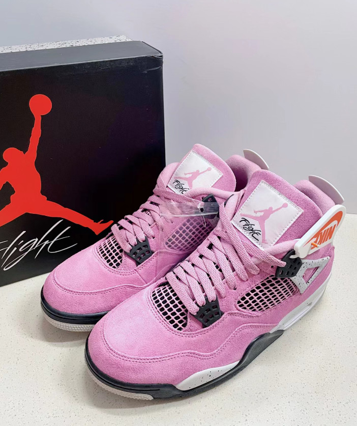 Jordan 4 Retro Pink Men/Women Mid Top Basketball Shoes