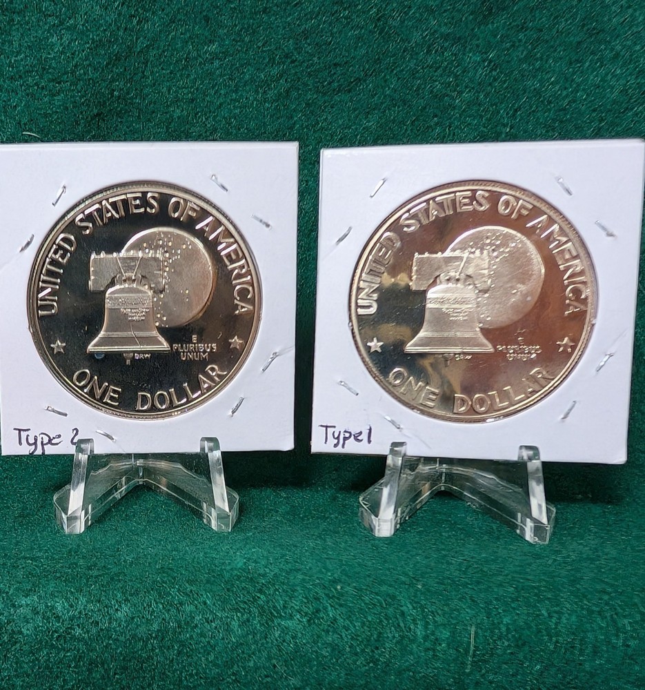 1976-S Eisenhower Dollars Uncirculated Type 1 & Type 2