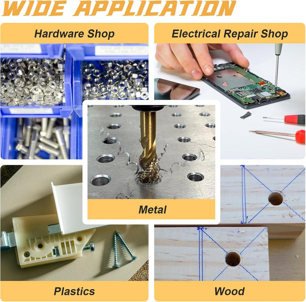 M3-M6 Electric Tapping Machine Vertical Tapping Tool with Bench Vice & 4 Taps Ad