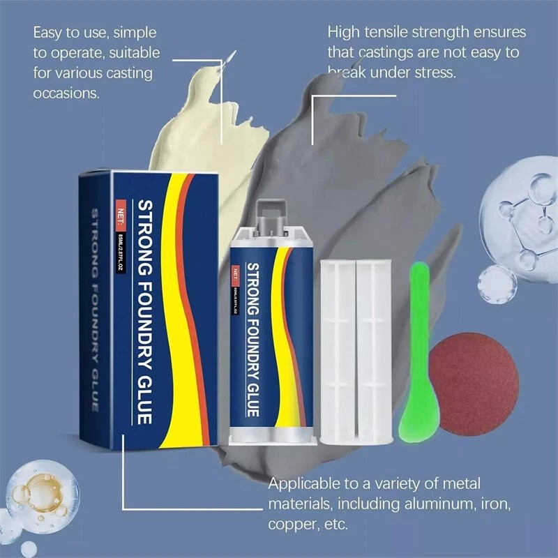 Strong Foundry Glue, High Temperature Resistant Casting Repair,Metal Repair Glue