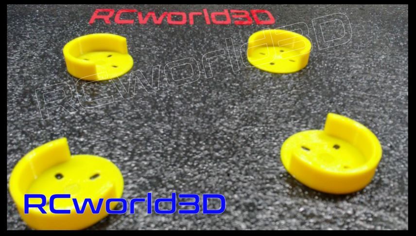 QUADCOPTER BRUSHLESS MOTOR MOUNT/BASE PROTECTOR 4PCS 3D PRINTED SOLID - PLA