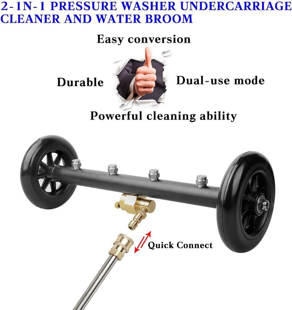 Twinkle Star 16 Inch Dual-Function Undercarriage Cleaner, Surface Cleaner
