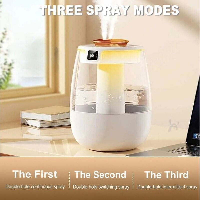 1.5L Humidifiers for Bedroom Ultrasonic Warm & Cool Mist LED Humidifier Top Fill