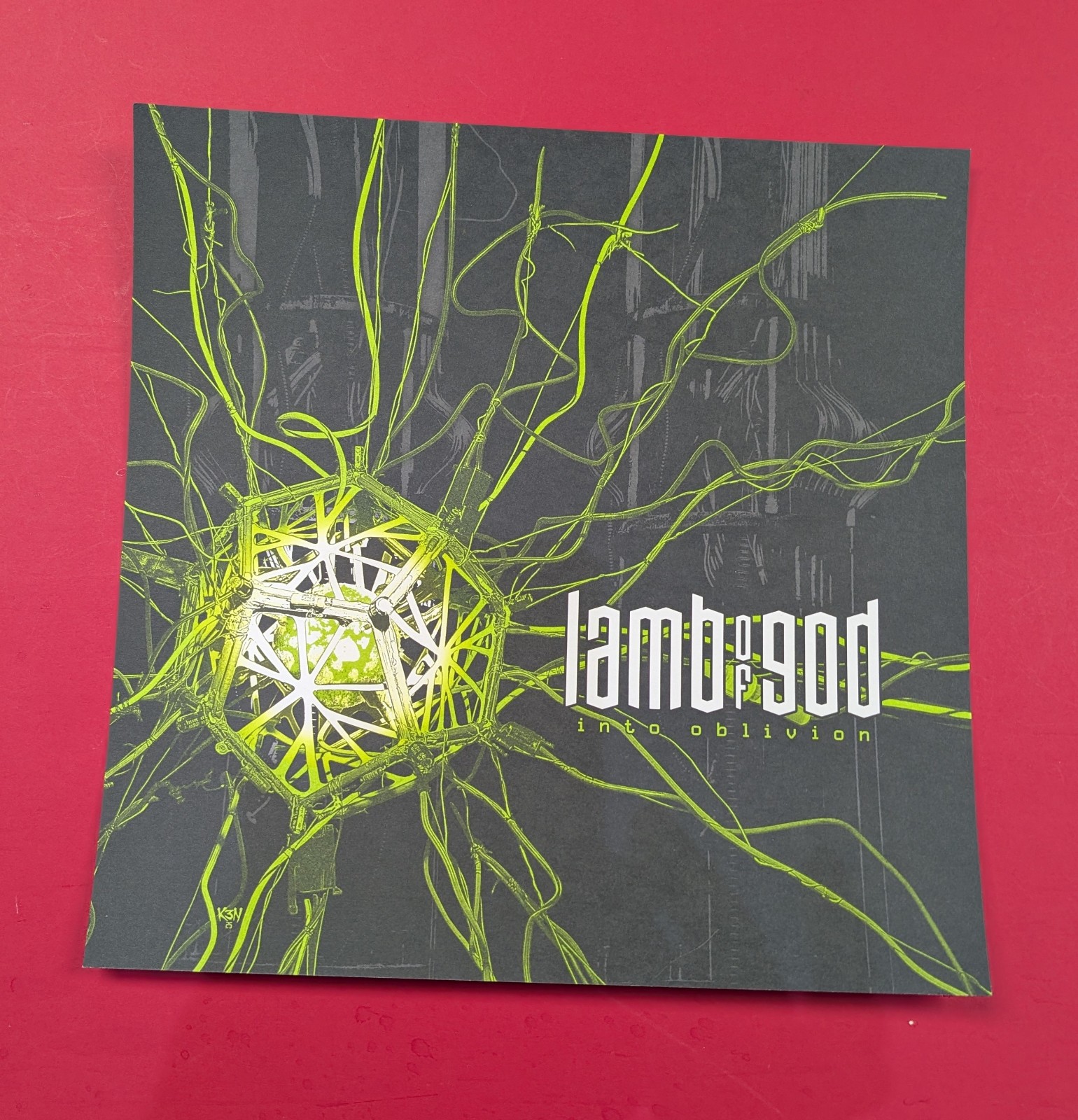 Lamb Of God Into Oblivion 12x12 Promo Poster Flat Listening Party Slipmat & more