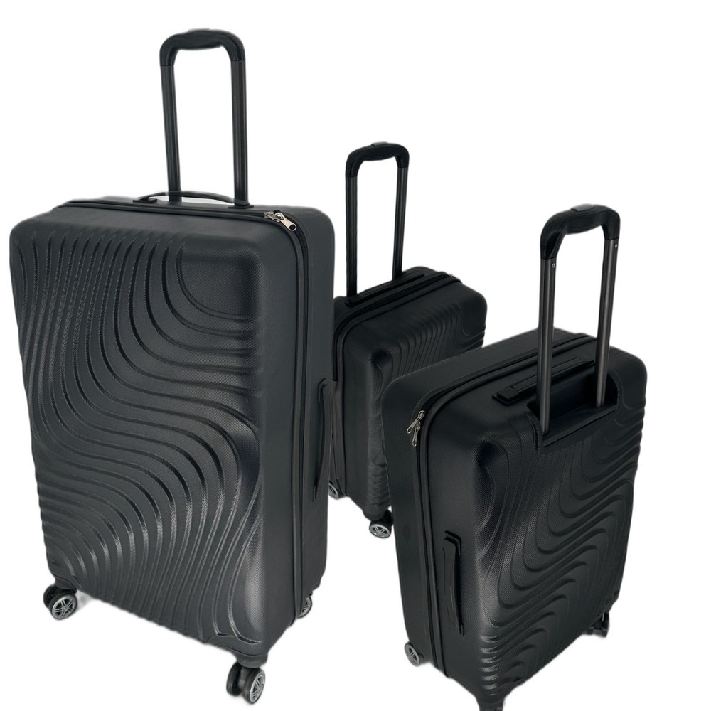 Luggage Set 3 Piece Suitcase Double Spinner Wheels HardSide