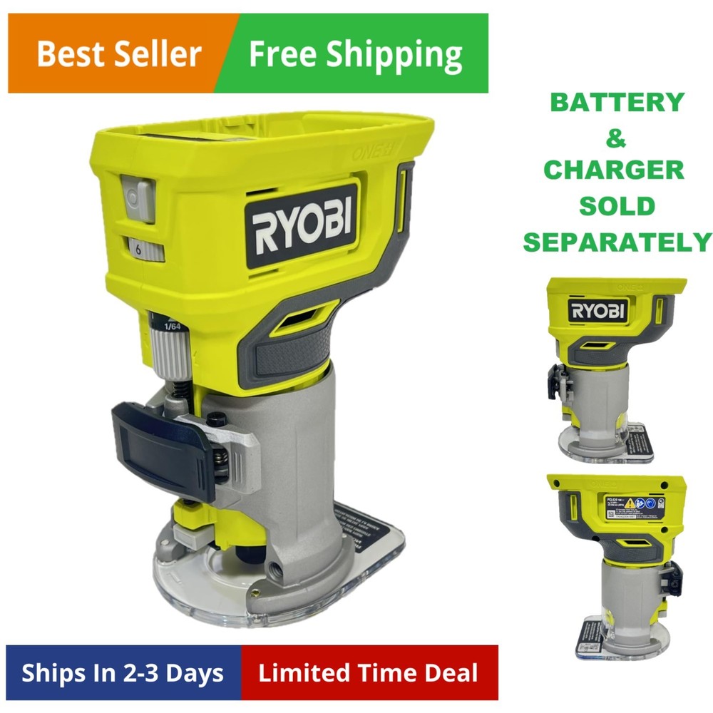 ONE+ 18V Cordless Compact Fixed Base Router Tool Only Battery Not Included -