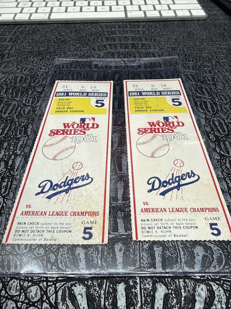 Dodgers 1981 Word Series Tickets