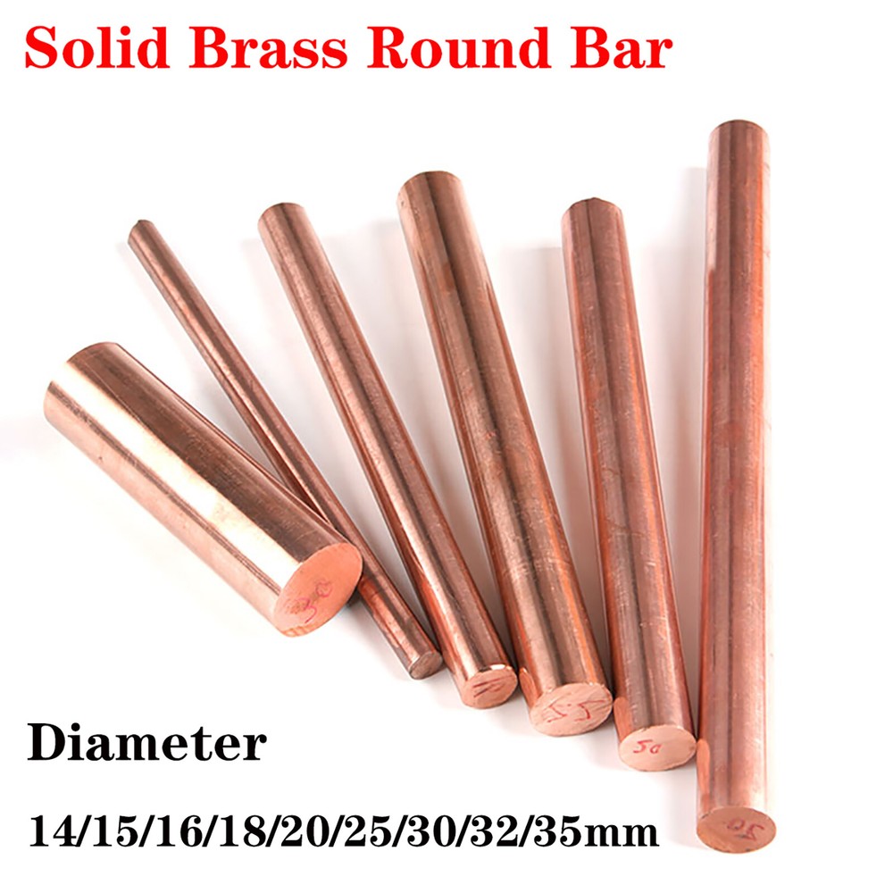 Brass Bar Rod Round Solid Modelmaking Diameter 3.2 to 12mm Various Lengths
