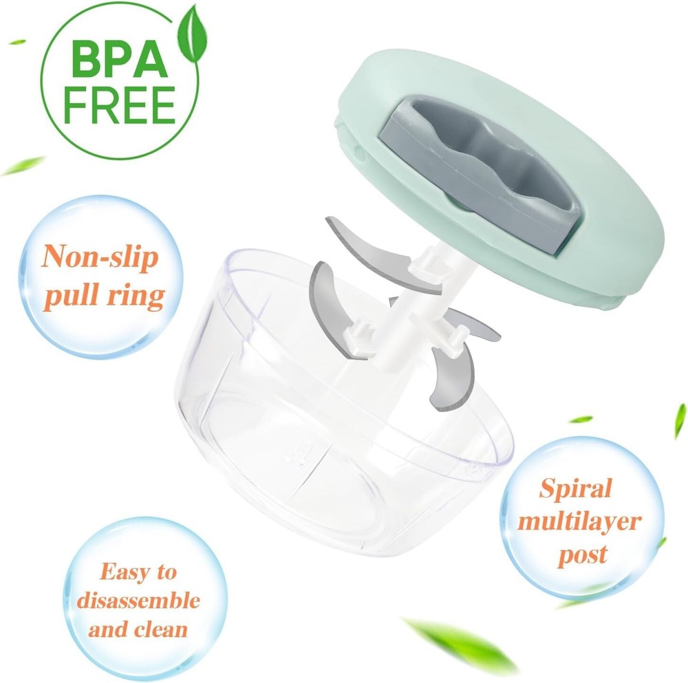 Manual Food Chopper, Hand-Pull Veggie & Garlic Mincer