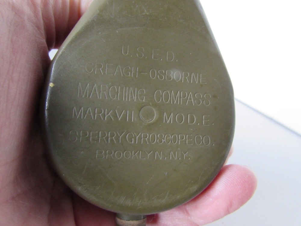 Vintage RARE Marching Compass MarkVII Model E U.S.E.D Sperrygyroscope Co NY
