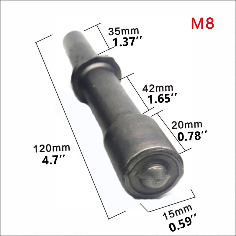 6Pcs/set 4.7'' Semi Hollow and Solid Air Hammer Tool Accessories Rivet w/ Chisel