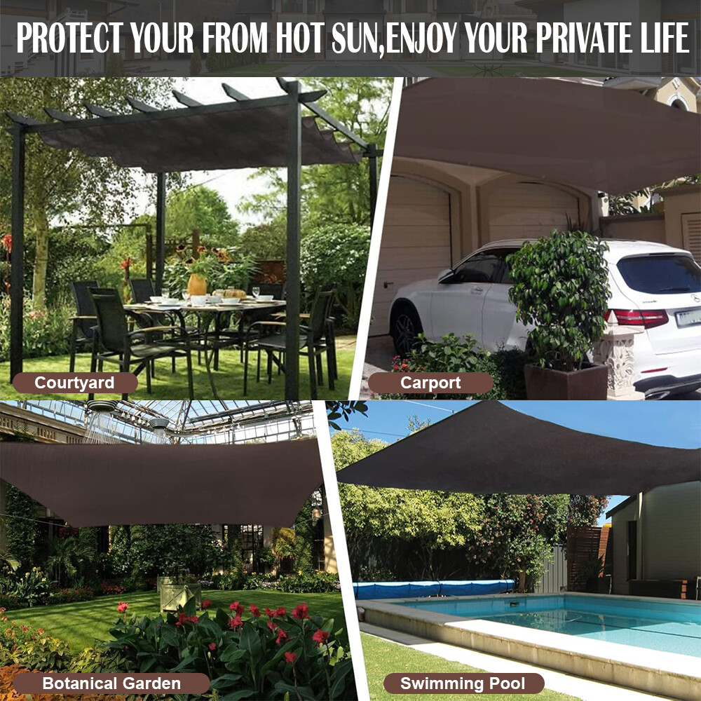 Sun Shade Cloth Outdoor UV Sunblock Net Canopy with Grommets