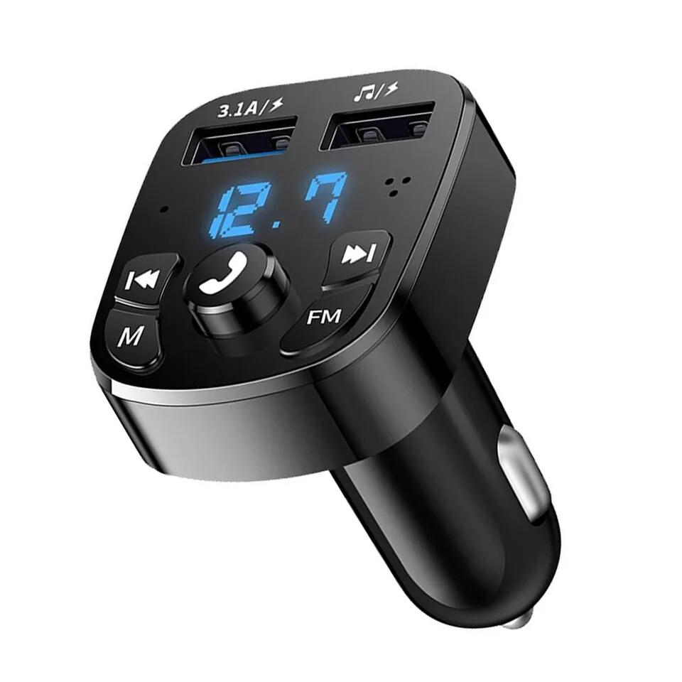 Bluetooth 5.0 Car Wireless FM Transmitter Adapter 2USB PD Charger Hands-Free Lot