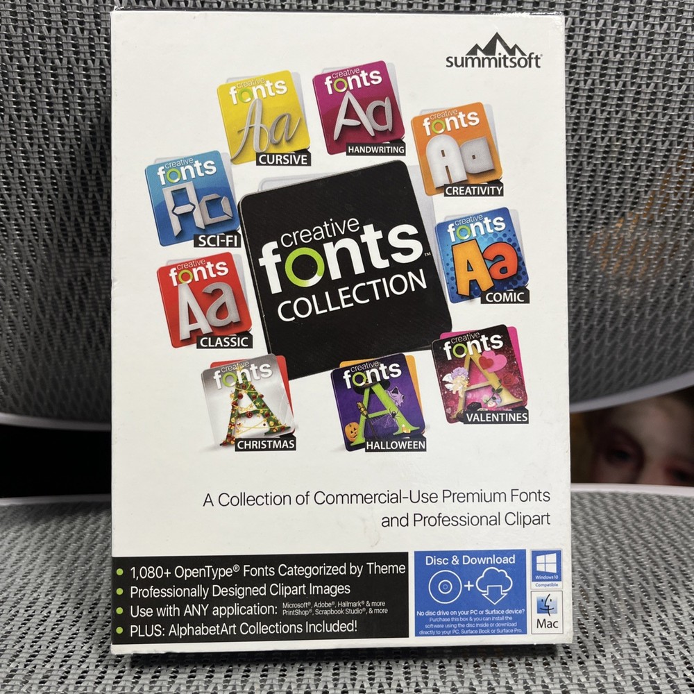 Creative Fonts Collection PC Software Summitsoft
