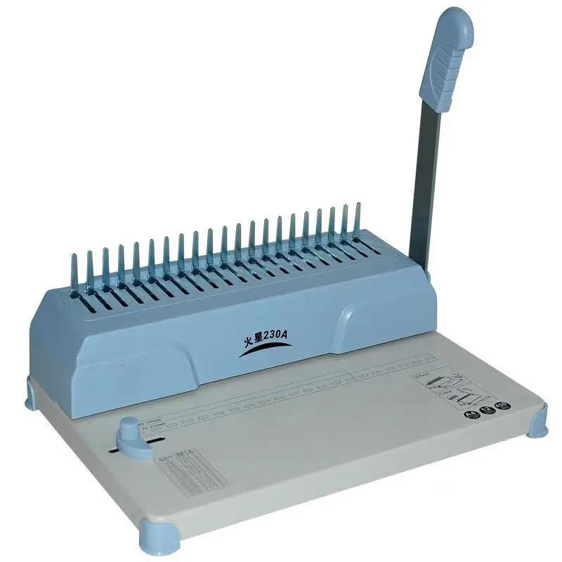 Upgrade 230A Binding Machine Contract Document Apron Clip Manual Comb Binding