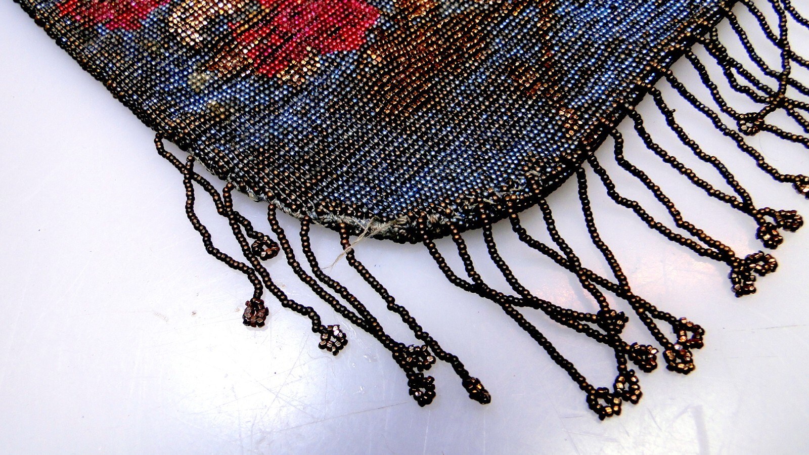 3 Antique Purses Mesh Beaded Tapestry w Jeweled Frame Purse Lot #2