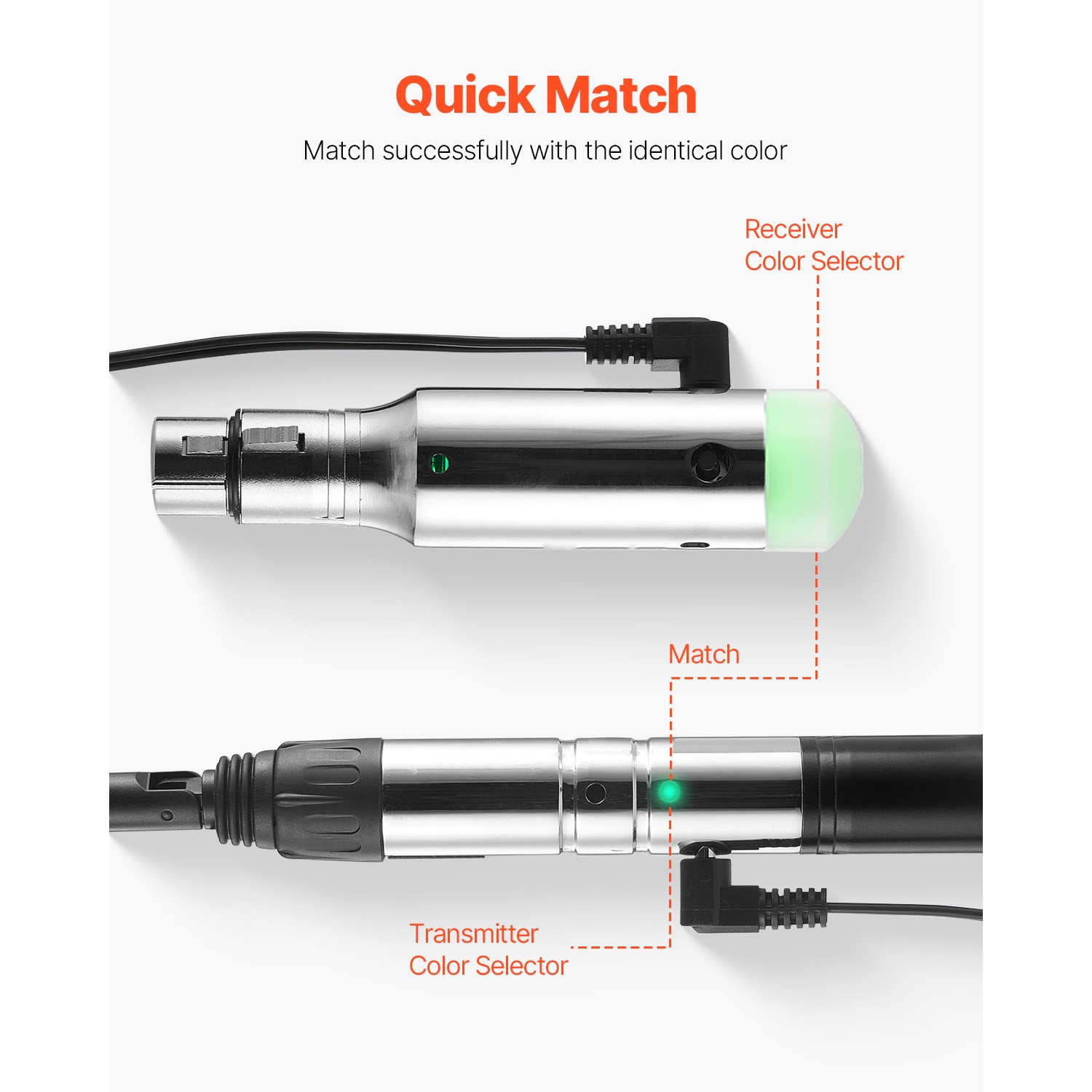 DMX Wireless Receiver Transmitter Rechargeable Battery Stage Light 4 PCs Silver