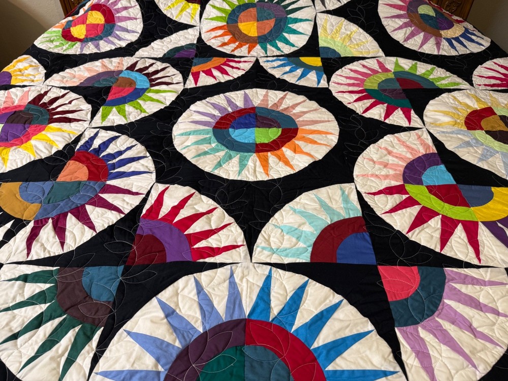 Queen Size New York Beauty Patchwork Quilt #MY-