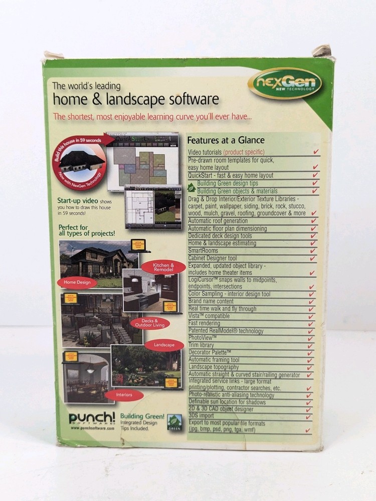 Punch Home & Landscape Design Suite PC DVD-ROM Software Complete Works
