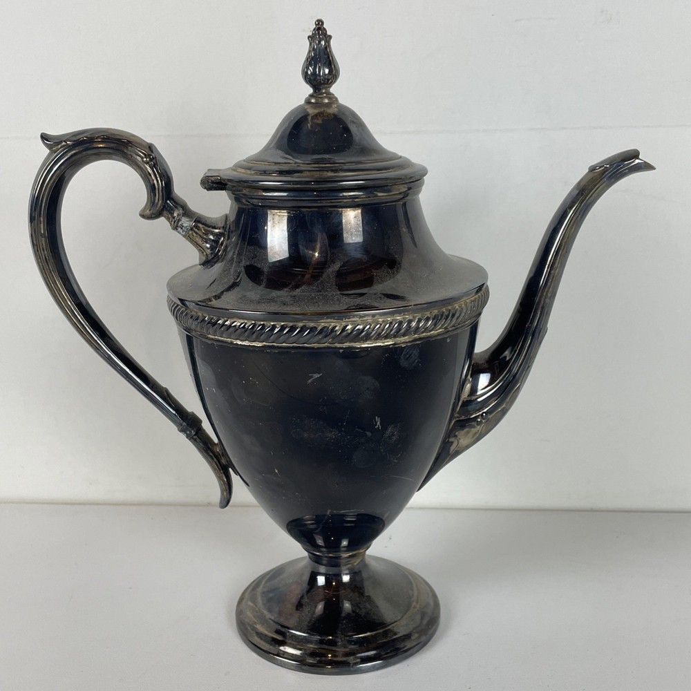 Vintage International Silver Co Castleton 801 Silver Plate Style 10.5 Coffee Pot