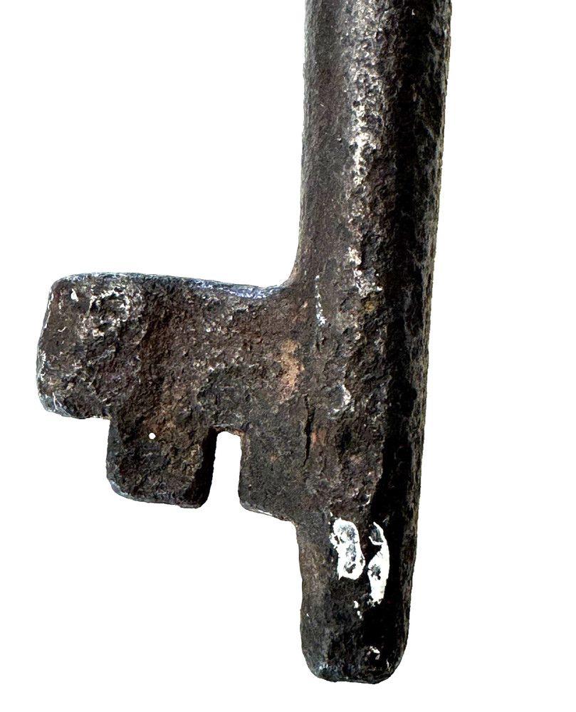 Antique Hand-Forged Solid Iron Skeleton Key 6 3/8” Prison Gate Lock Key Rustic