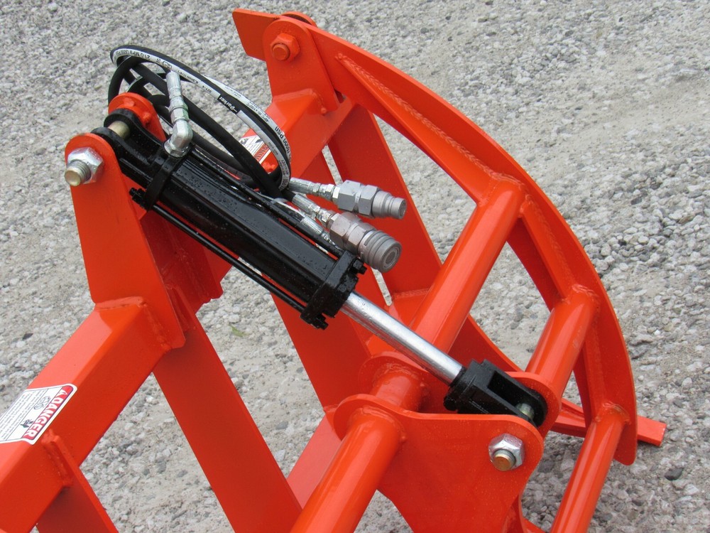 48" Compact Tractor Root Rake Clam Grapple Attachment Skid Steer Quick Attach