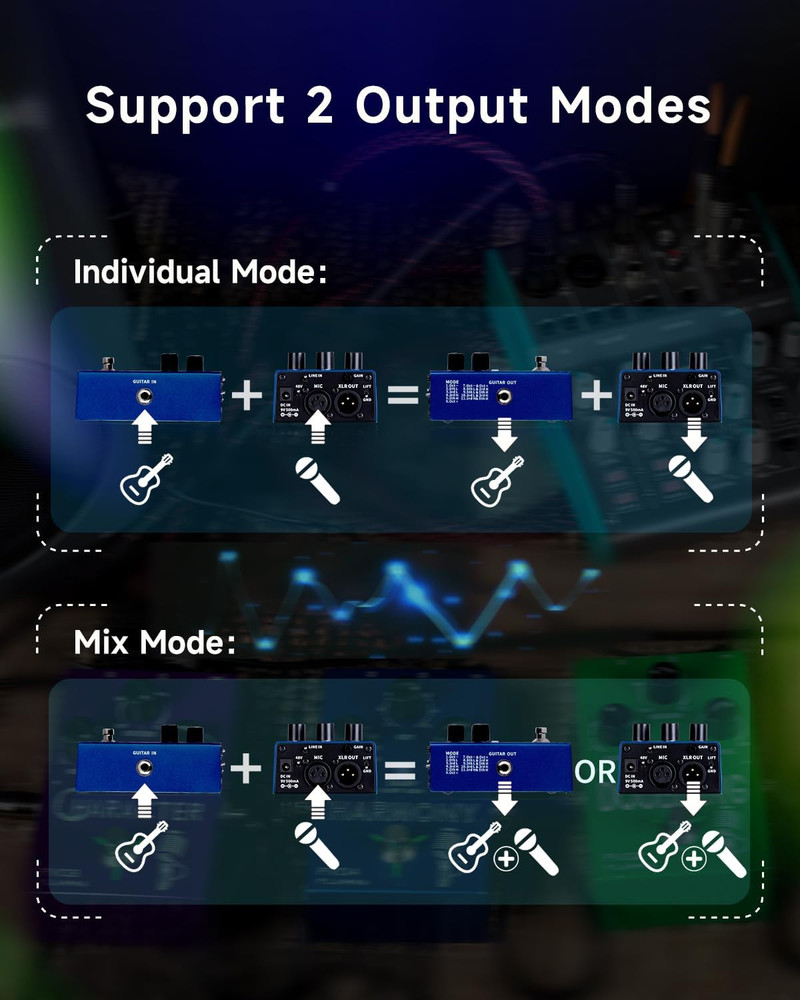 FV04 Vocal Harmony Pedal Vocal Effects Processor Stompbox Voice Mic Harmonizer w