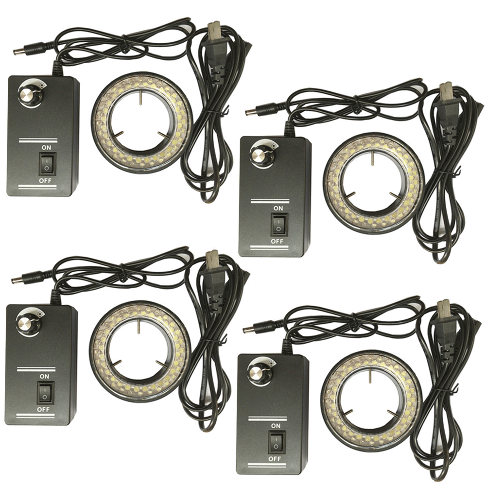 1-6Set 60-LED Adjustable Rings Light illuminator Lamp For STEREO ZOOM Microscope