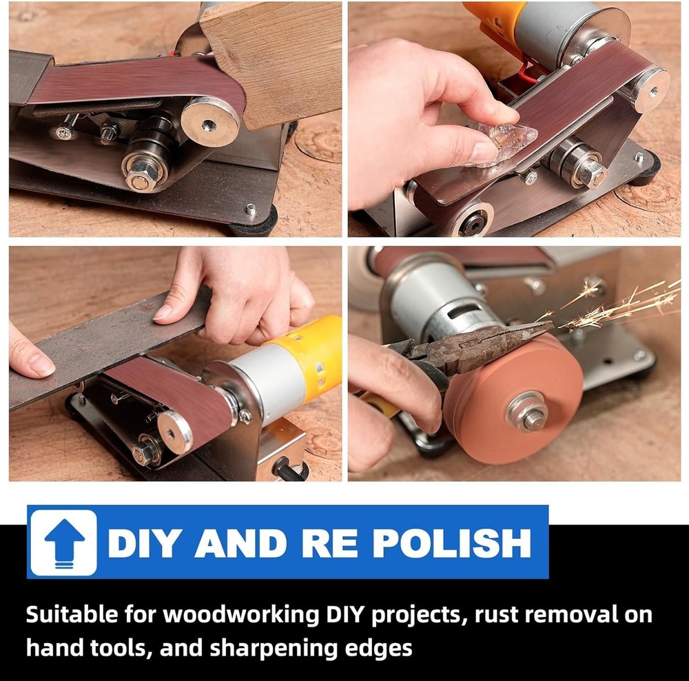 Electric Mini Belt-Sander Knife Sharpener,7 Speeds Portable Sanding Machine