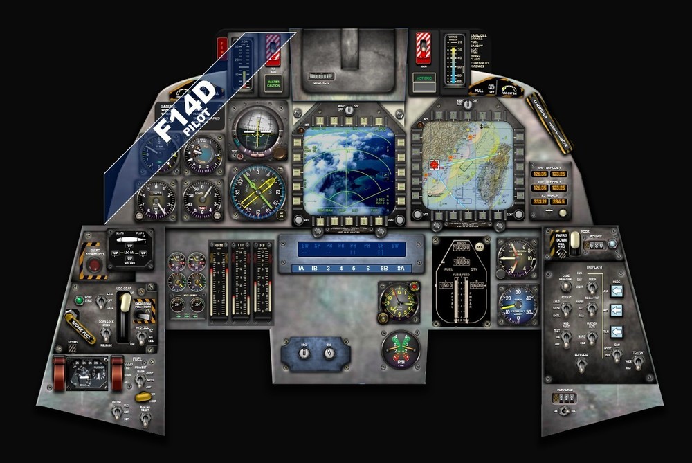 F14D TOMCAT COCKPIT instrument panel CDkit