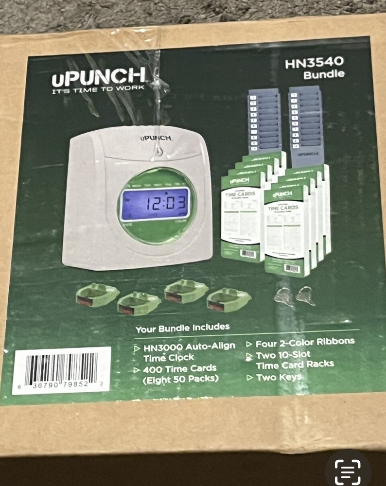 Upunch HN3540 Bundle Autoalign Time Clock System