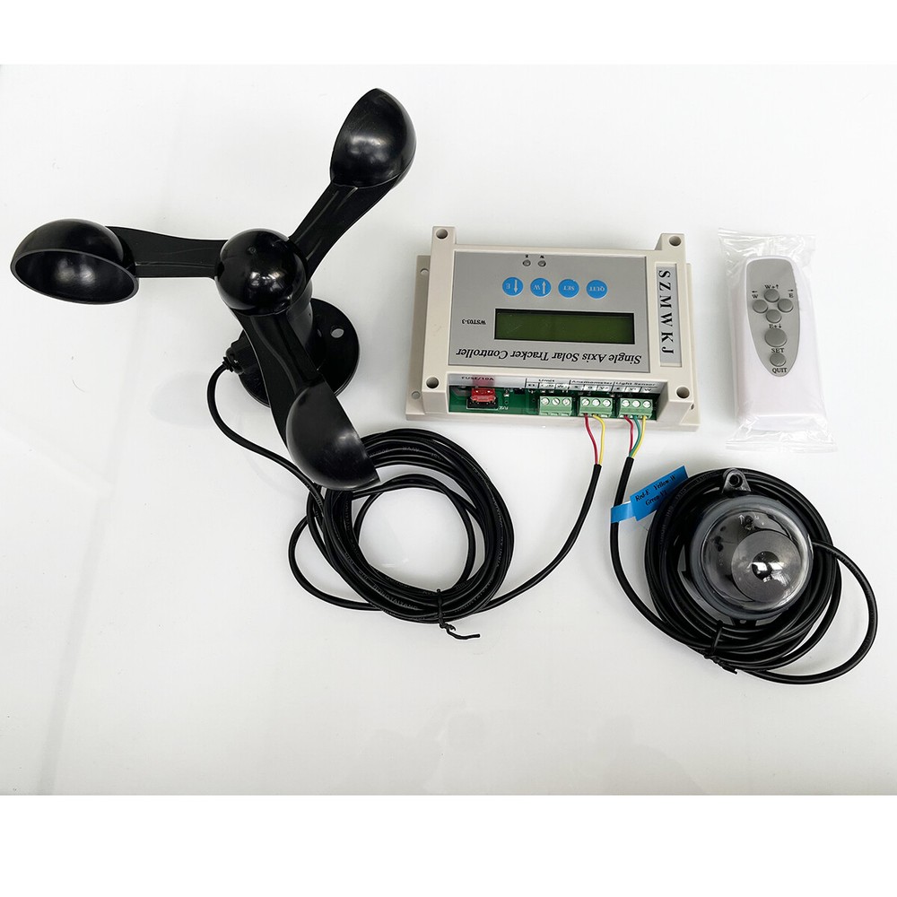 Single Axis Solar Tracker Controller W/ Anemometer for Solar Panel Auto Tracking