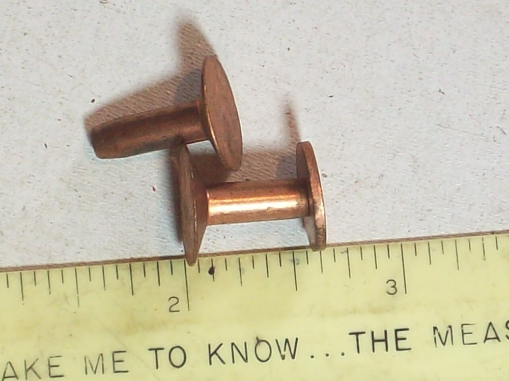 Hardware RIVETS & BURR #7 COPPER HEAD DIA .565 POST .193 L=.622 BURR .505 x .059