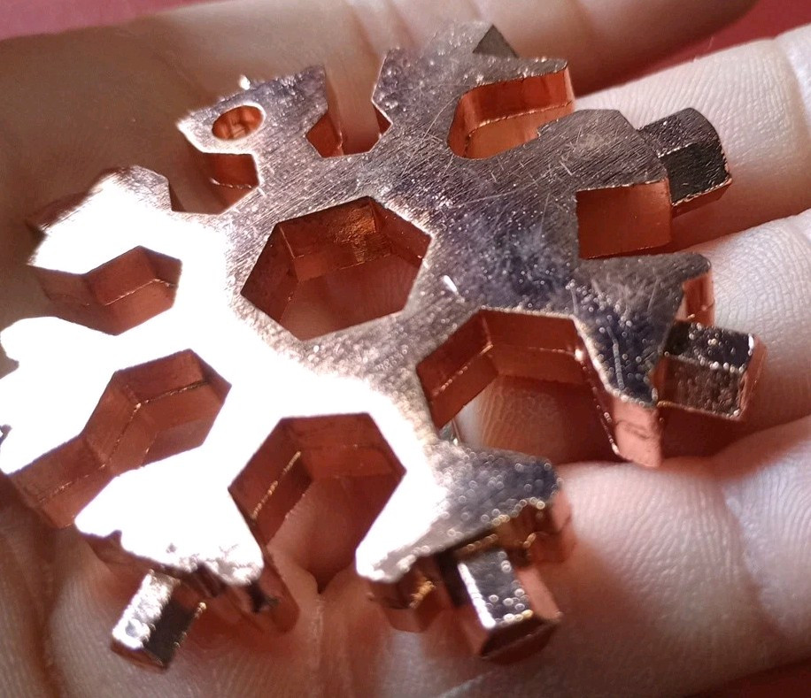 Snowflake Multi-Tool Screwdriver Gadget Rose Gold Colored