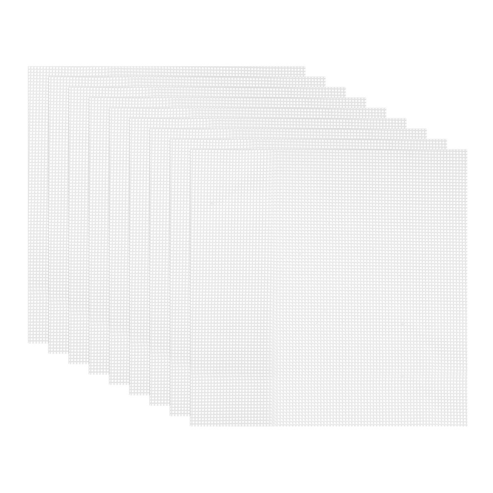 9 Pcs 14 x 14" Silicone Dehydrator Sheets Fruit Dryer Mesh Mat, White