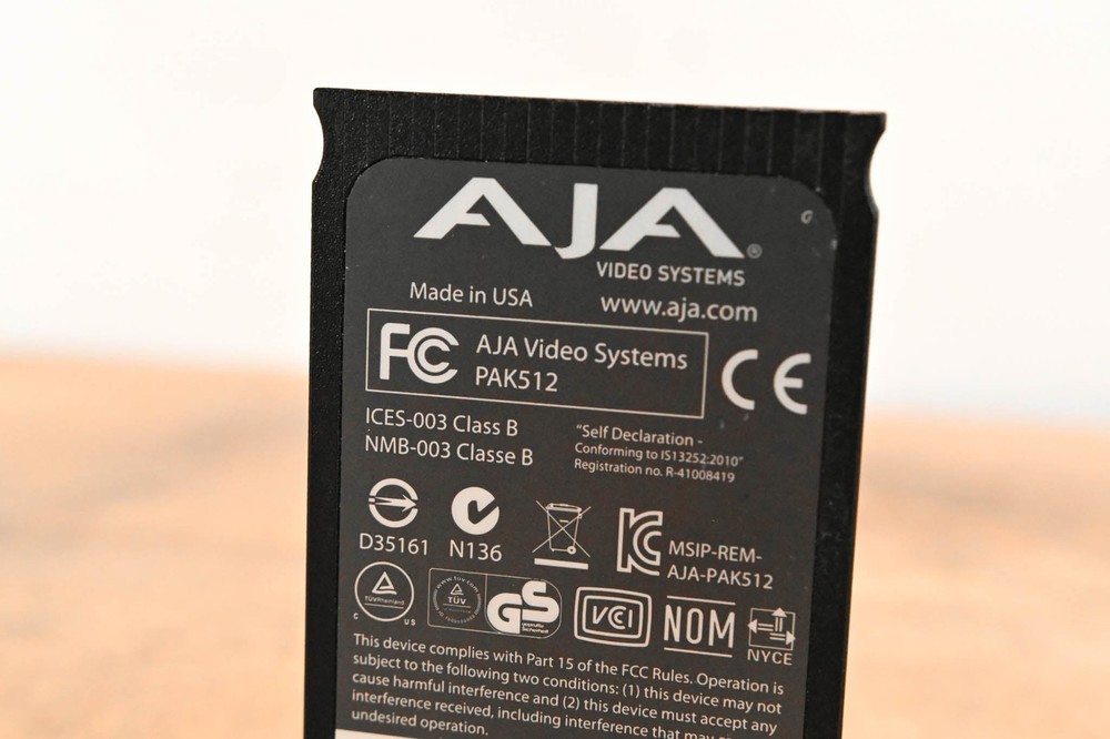 AJA PAK512 SSD Module for Ki Pro Systems CG01WEK