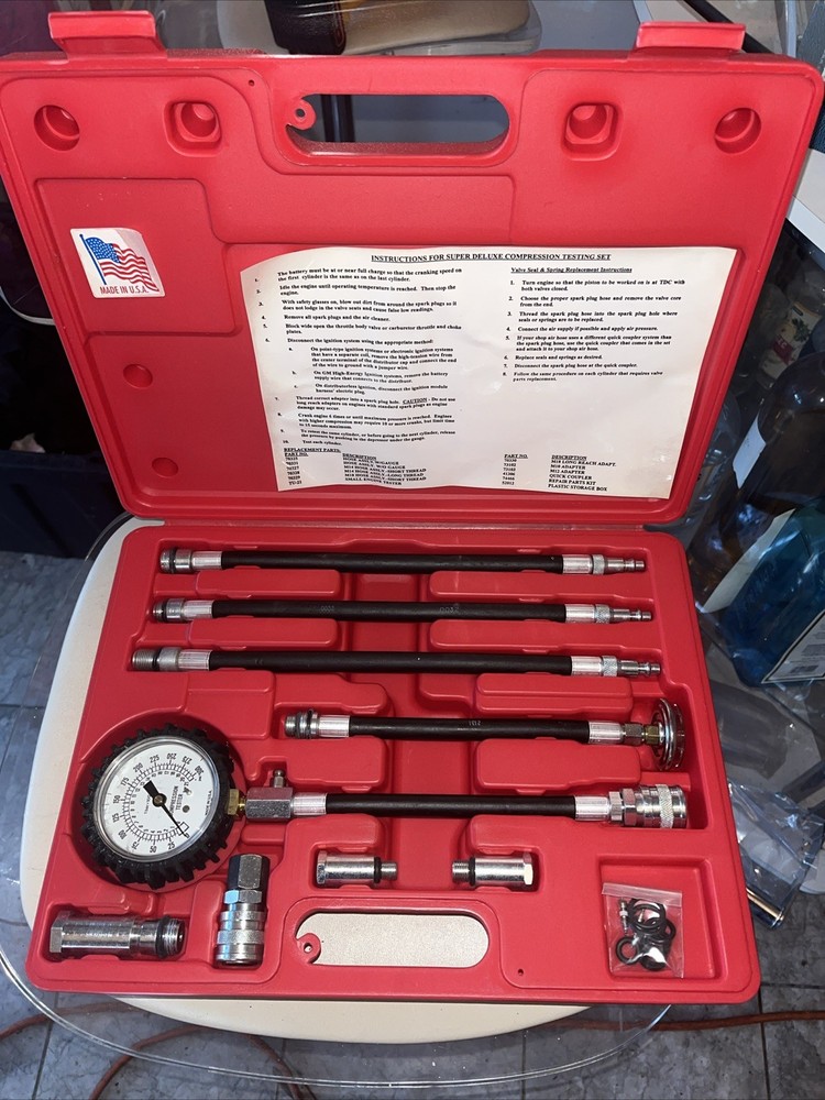ATD-5638 ADT Tools Super Deluxe Compression Testing Kit With original Case
