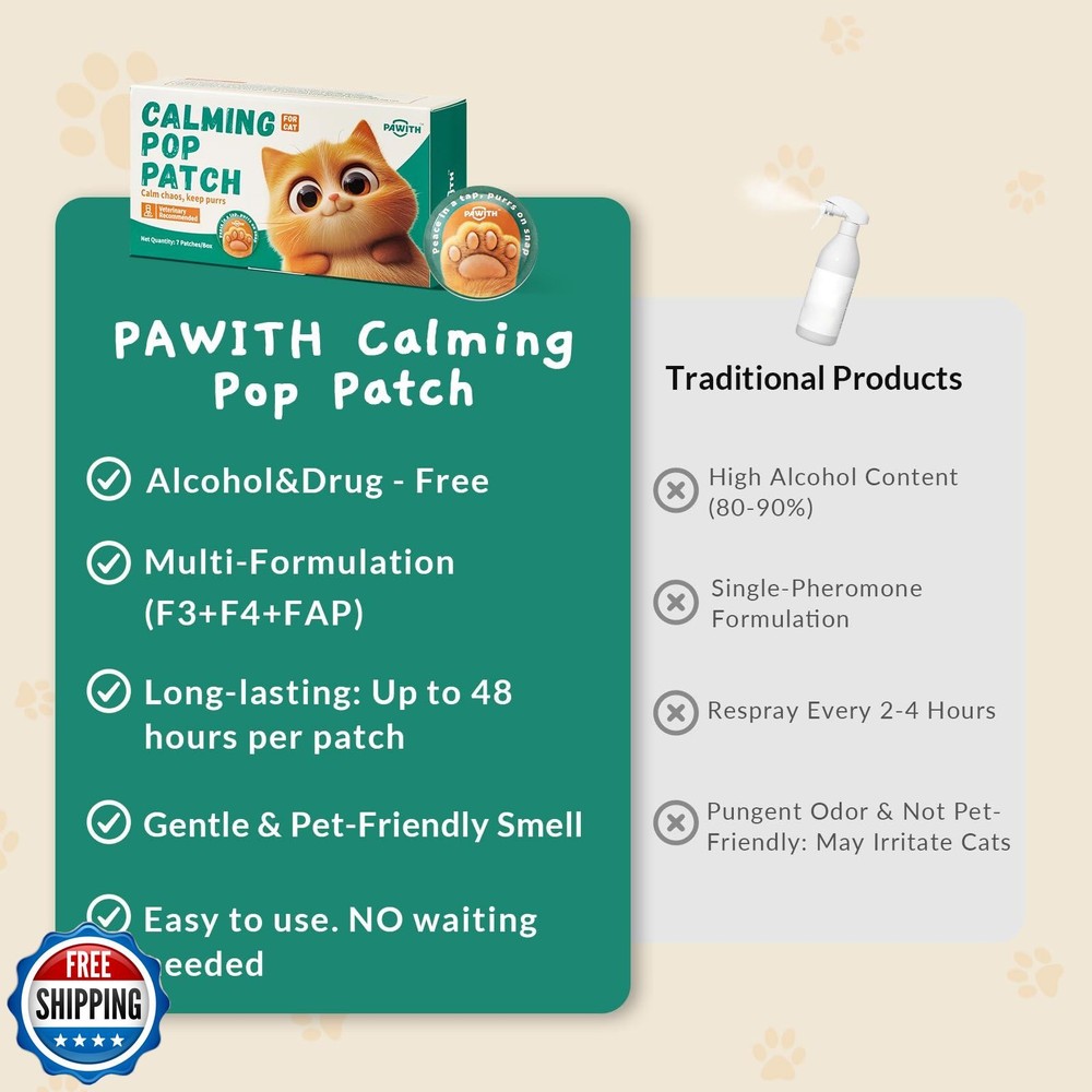 Pawith Cat Calming Diffuser – for Travel, Car and Home Use, Pheromone Diffuse