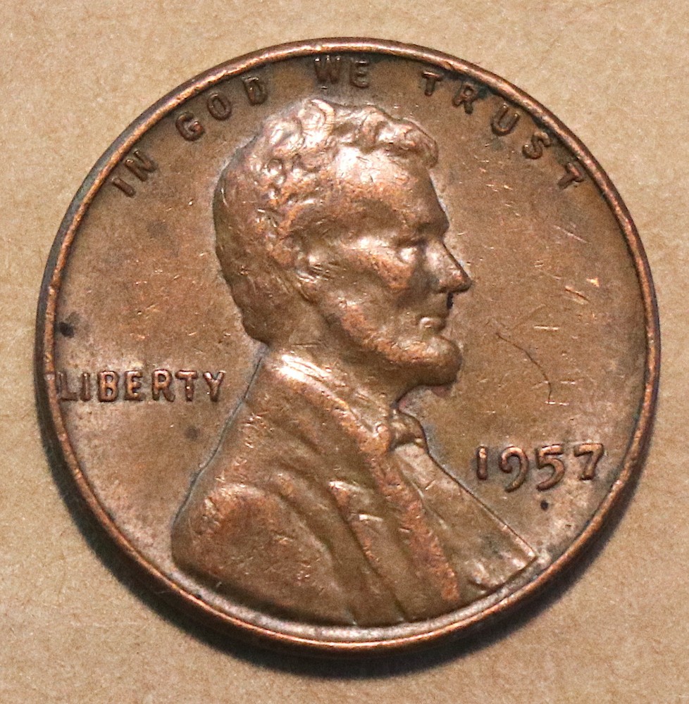 1957 Lincoln Wheat Cent VF Brown