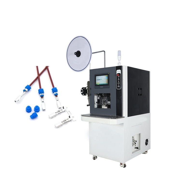Semi-automatic crimping machine for waterproof terminals