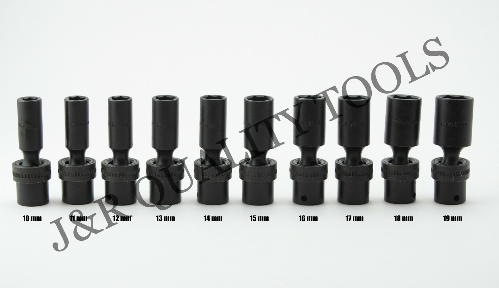 10pc 3/8" Drive Universal Swivel Deep Impact (METRIC) Socket Set CR Molybdenum