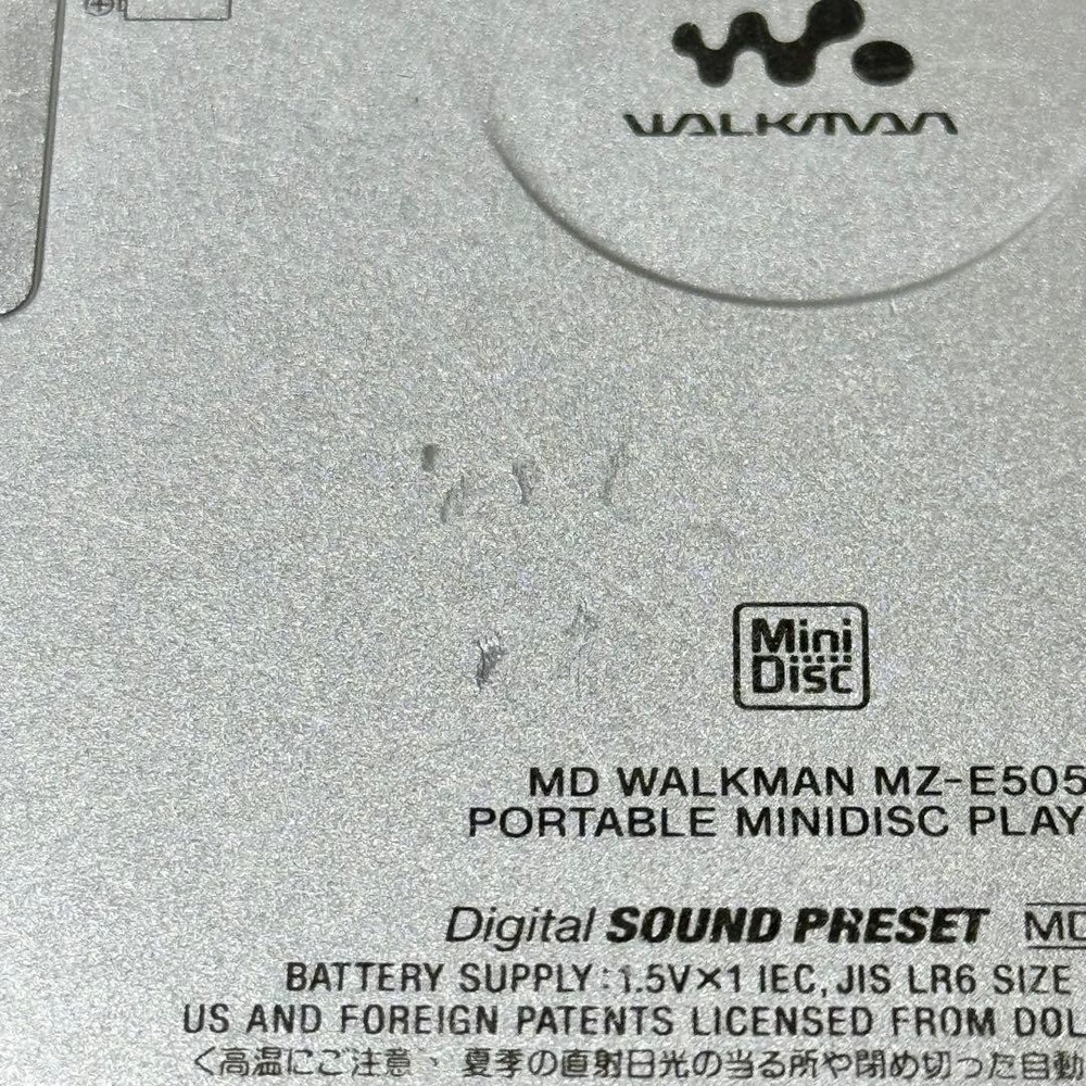 SONY MD WALKMAN Portable MD Player MZ-E505 Operation confirmed